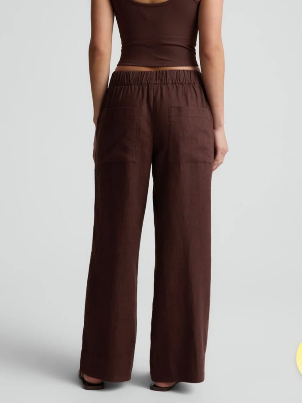 Beyond Yoga Linen Pants in Iced Mocha - Picture 2 of 15